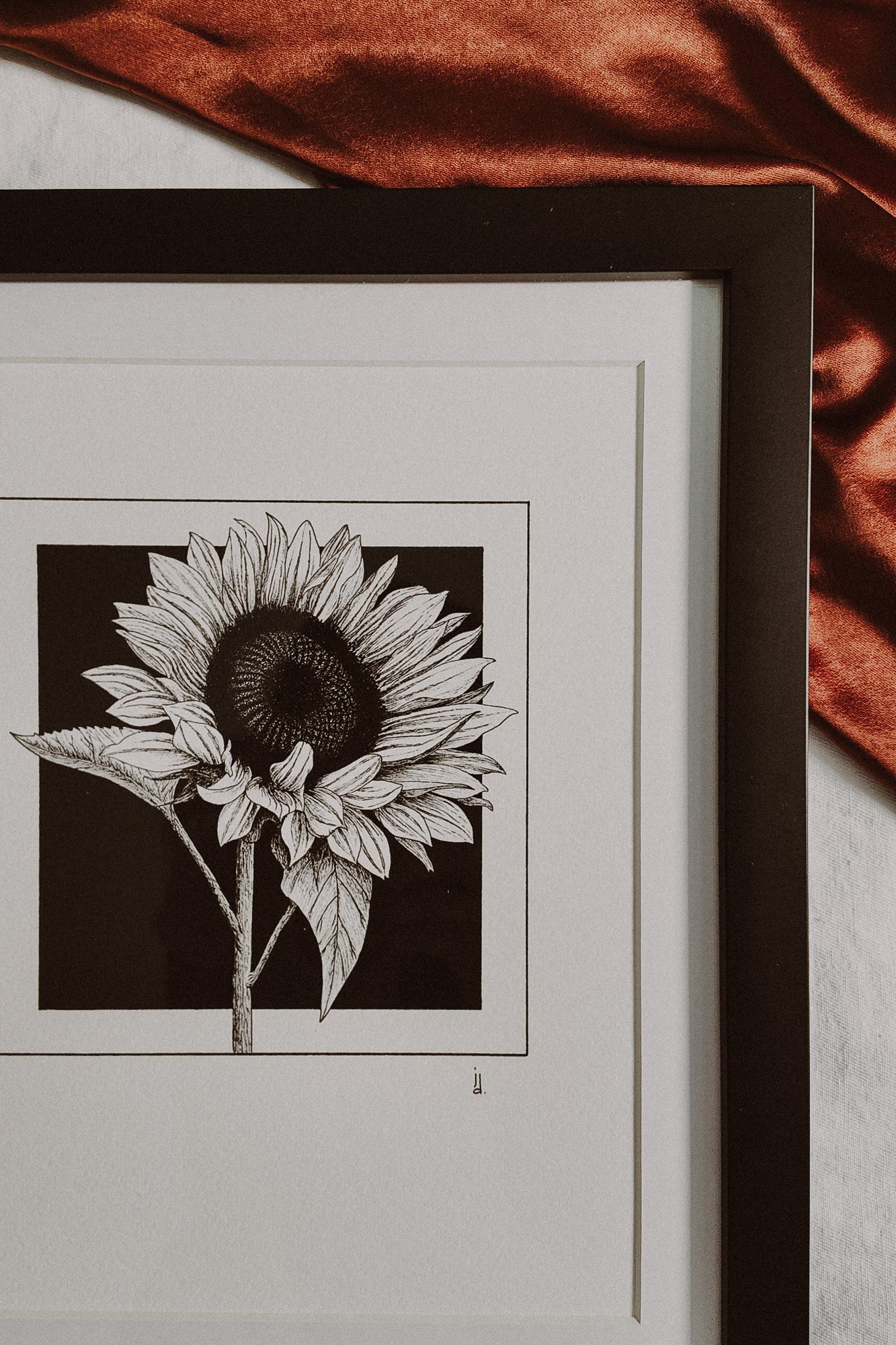 Framed Sunflower Print