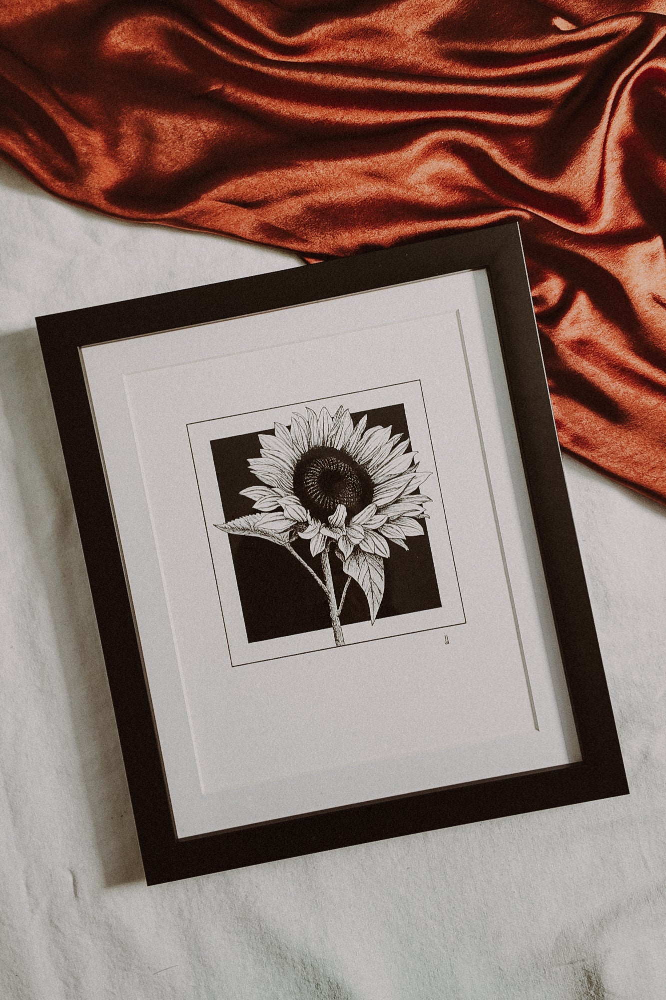 Framed Sunflower Print